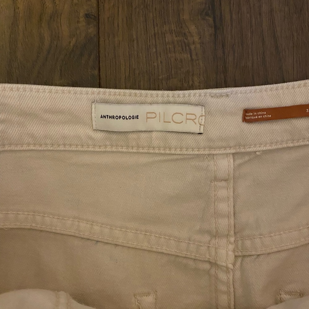 NWOT Anthropologie Super Soft Pleated Painter Jeans with Multicolor Accents - 32 - Picture 4 of 6